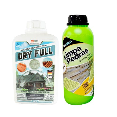 Kit Limpa Pedra 1L + Hidrofugante Dry Full 800ML