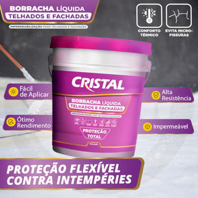 Cristal Borracha Liquida para Telhados e Fachadas