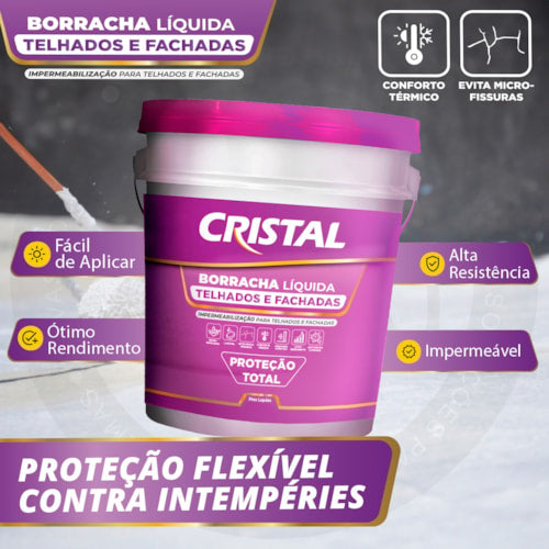 Cristal Borracha Liquida para Telhados e Fachadas